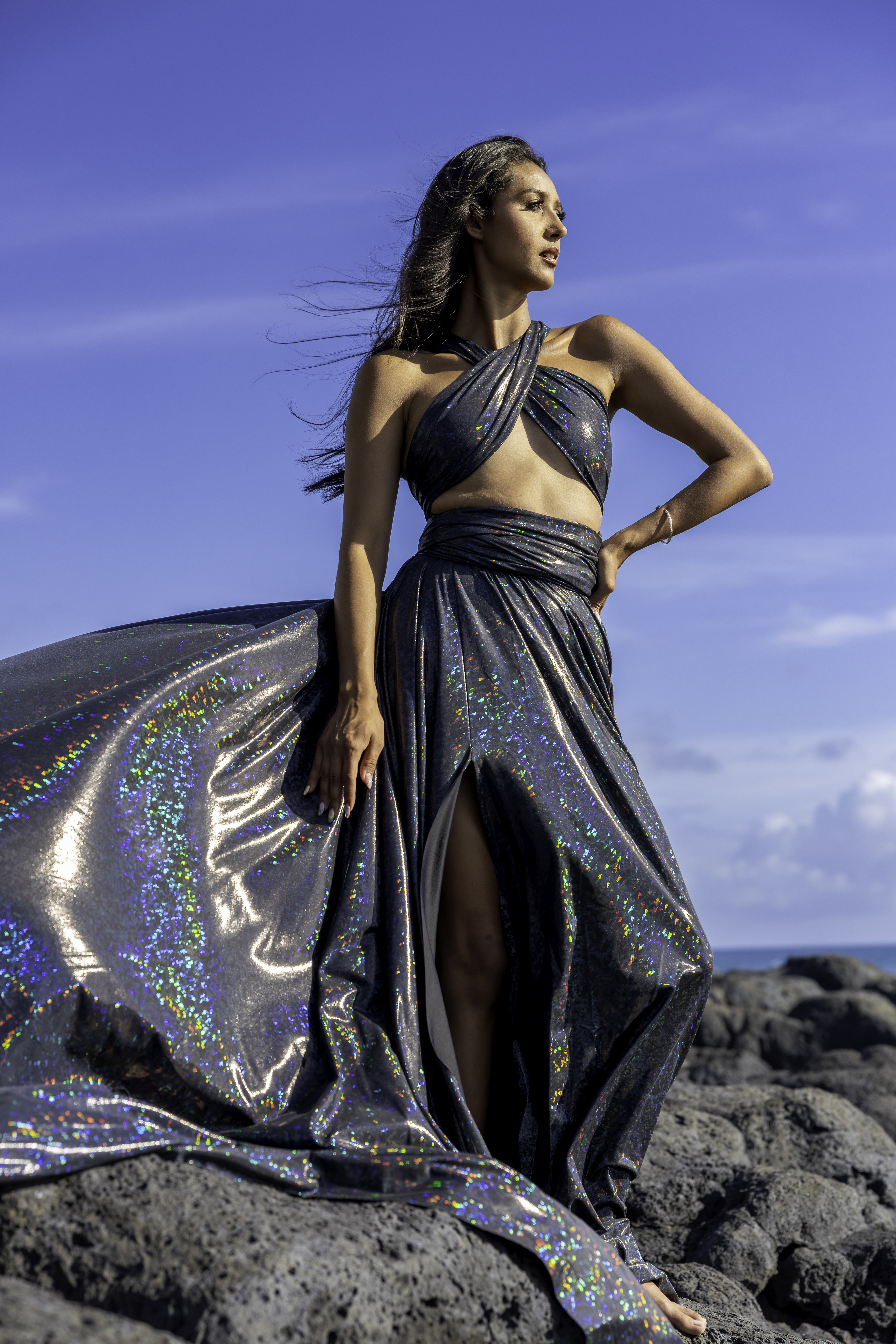Black Shimmer flying dress