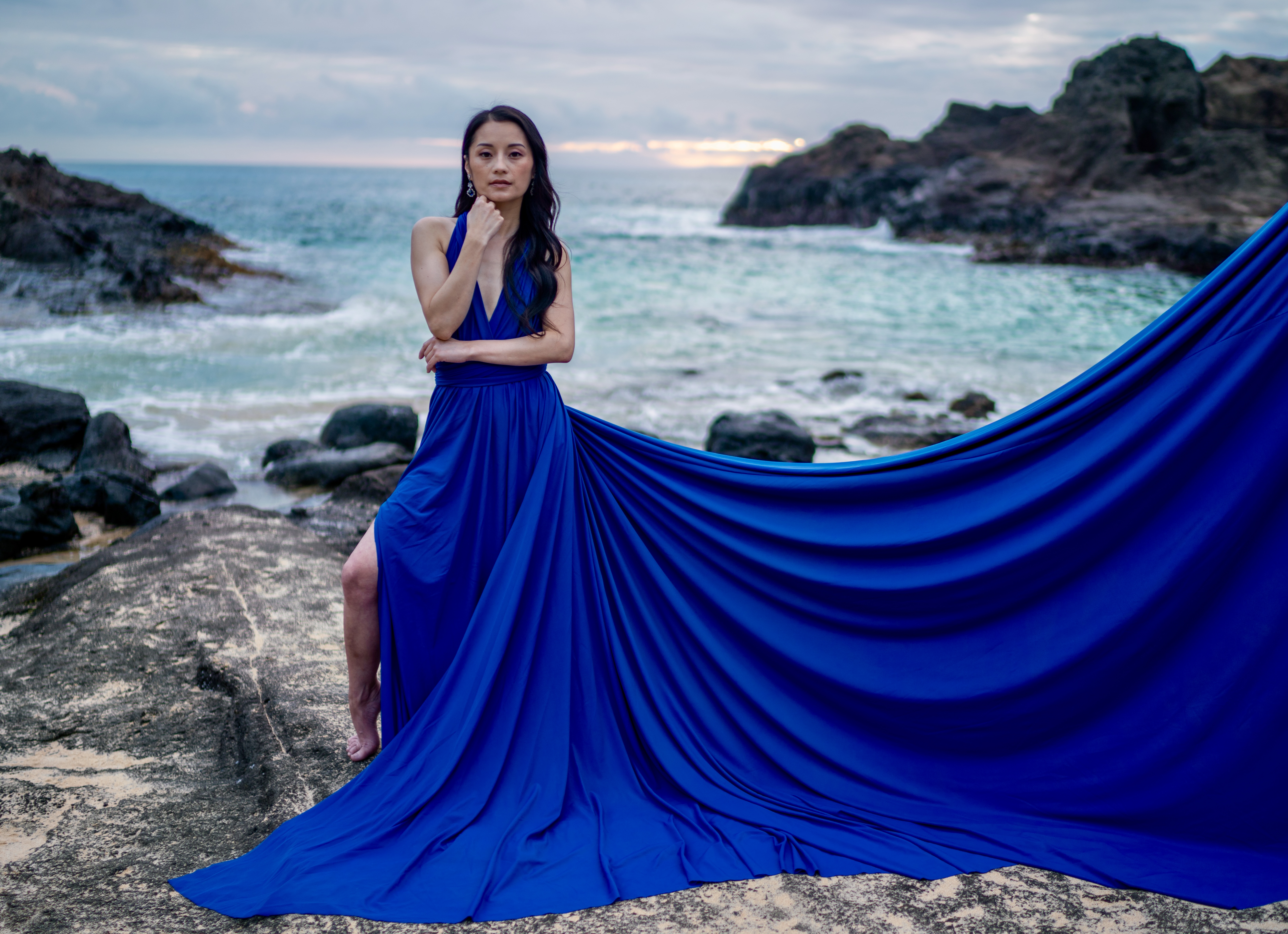 Blue flying dress