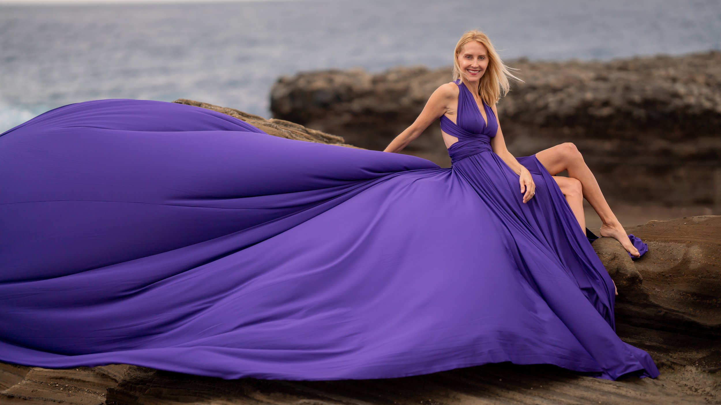 Purple flying dress