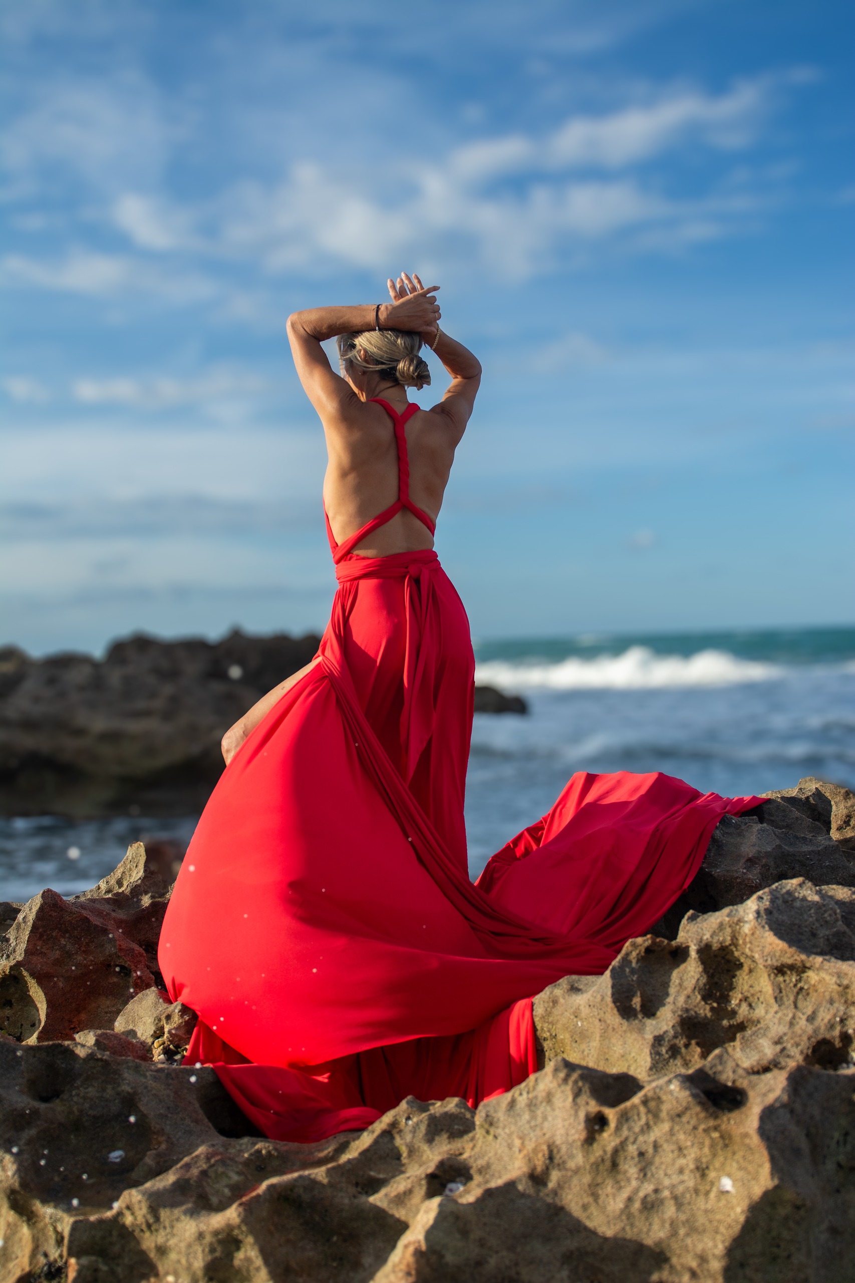 Flying dress photoshoot on Palm Beach — DSC 5075