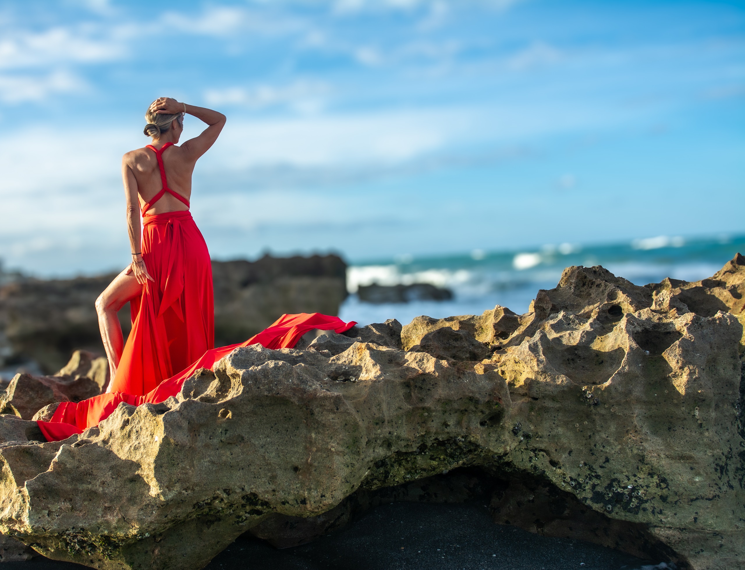 Flying dress photoshoot on Palm Beach — DSC 5085