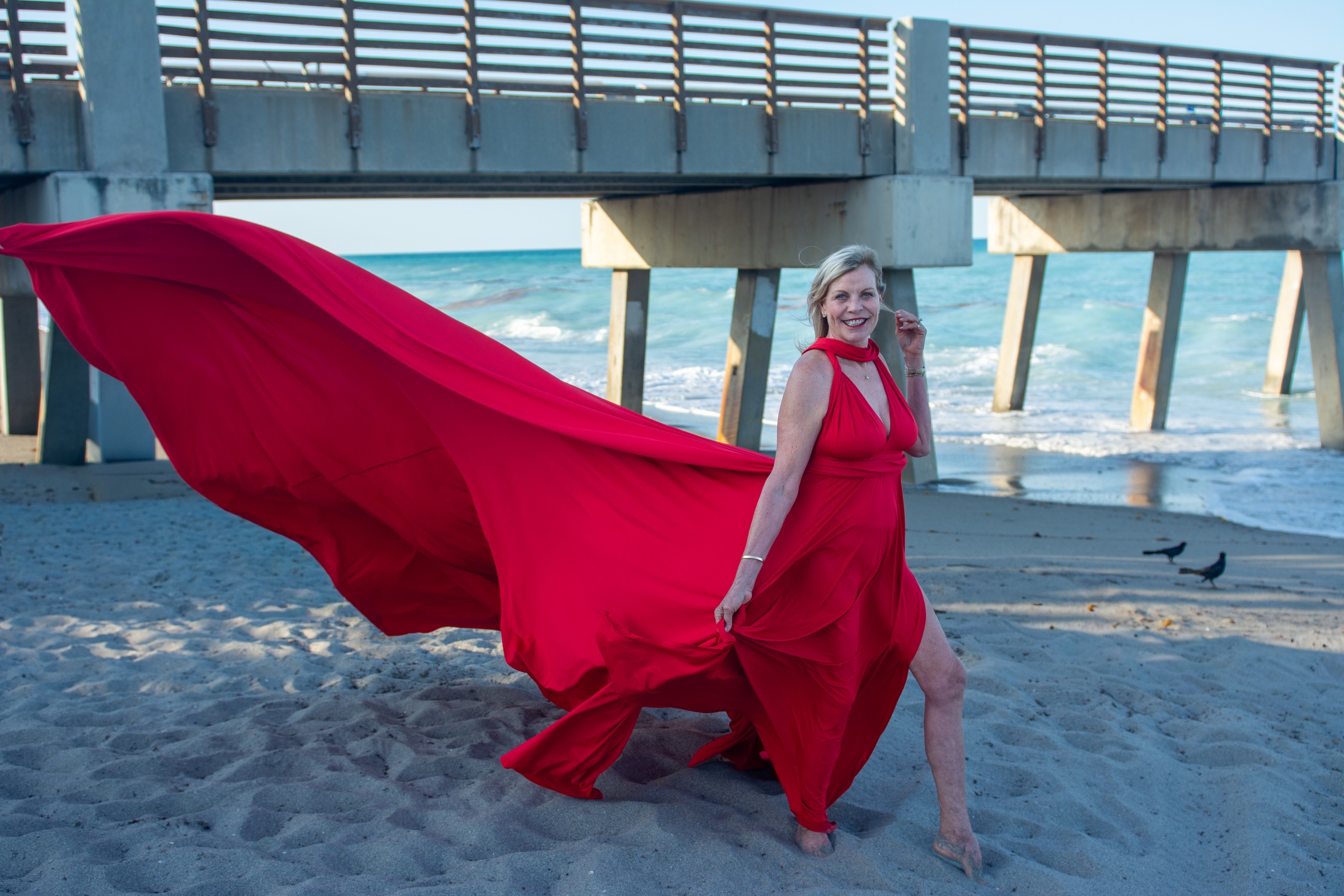 Flying dress photoshoot on Palm Beach — DSC 5265