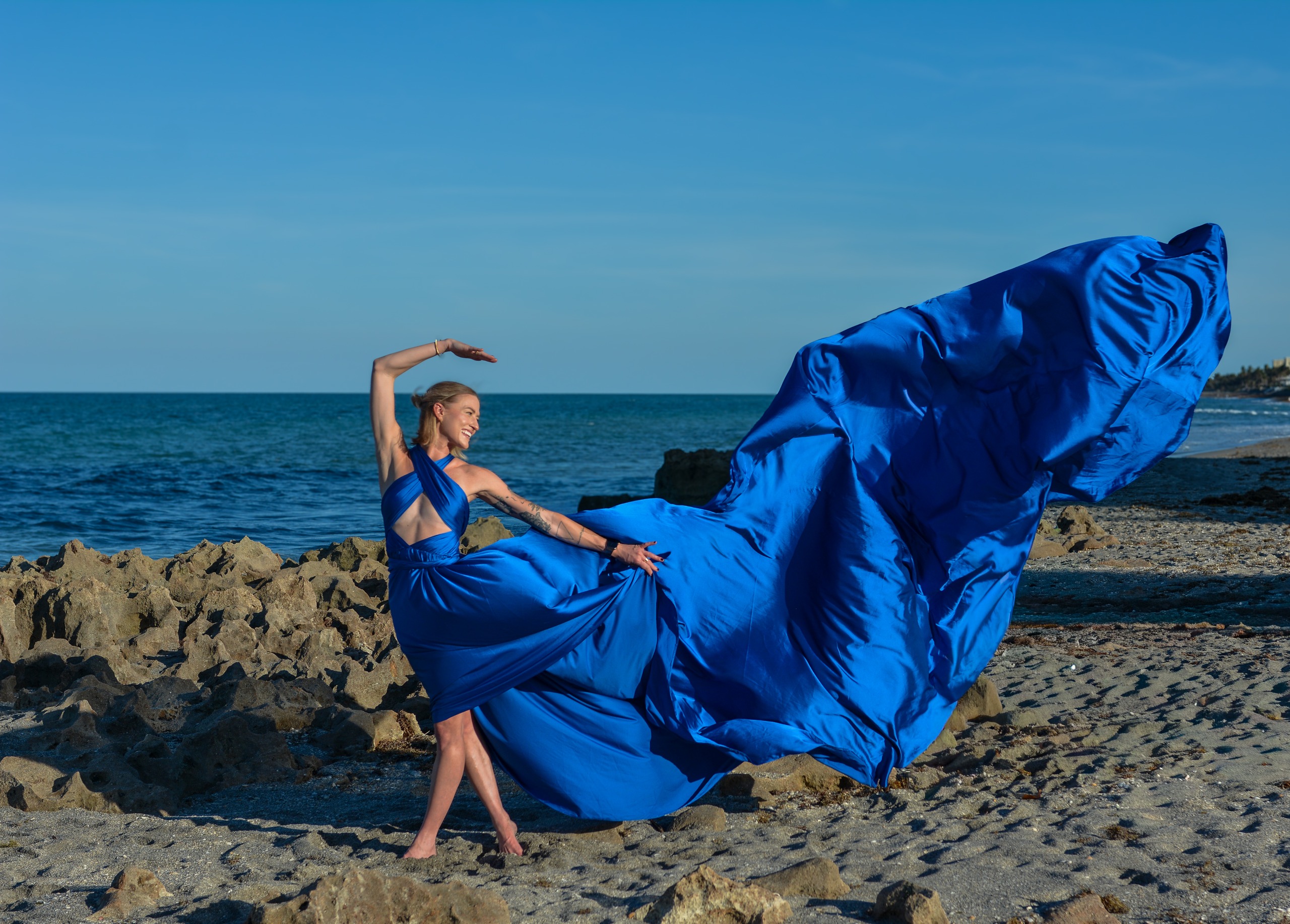 Flying dress photoshoot on Palm Beach — DSC 5840