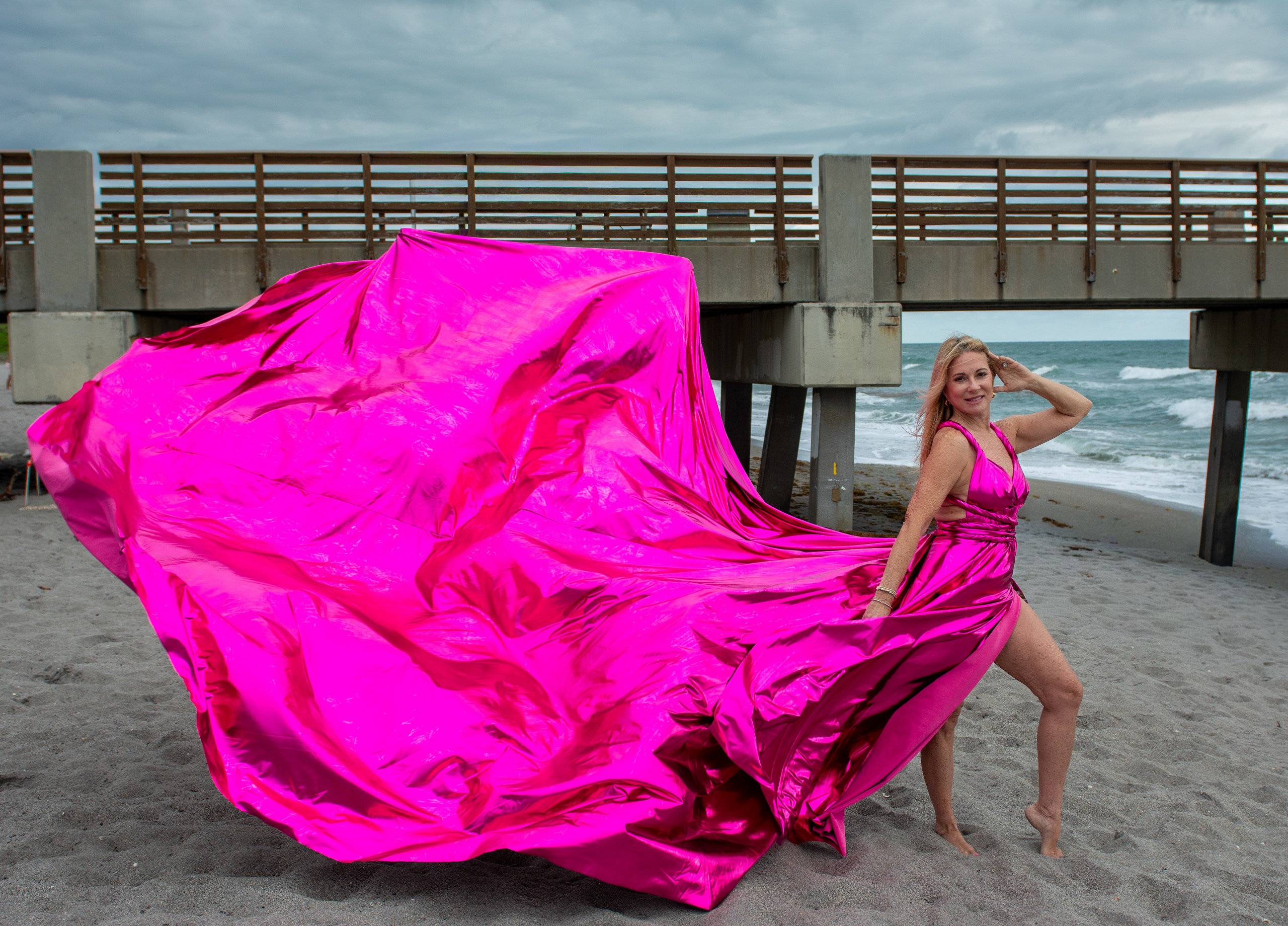 Flying dress photoshoot on Palm Beach — DSC 6270