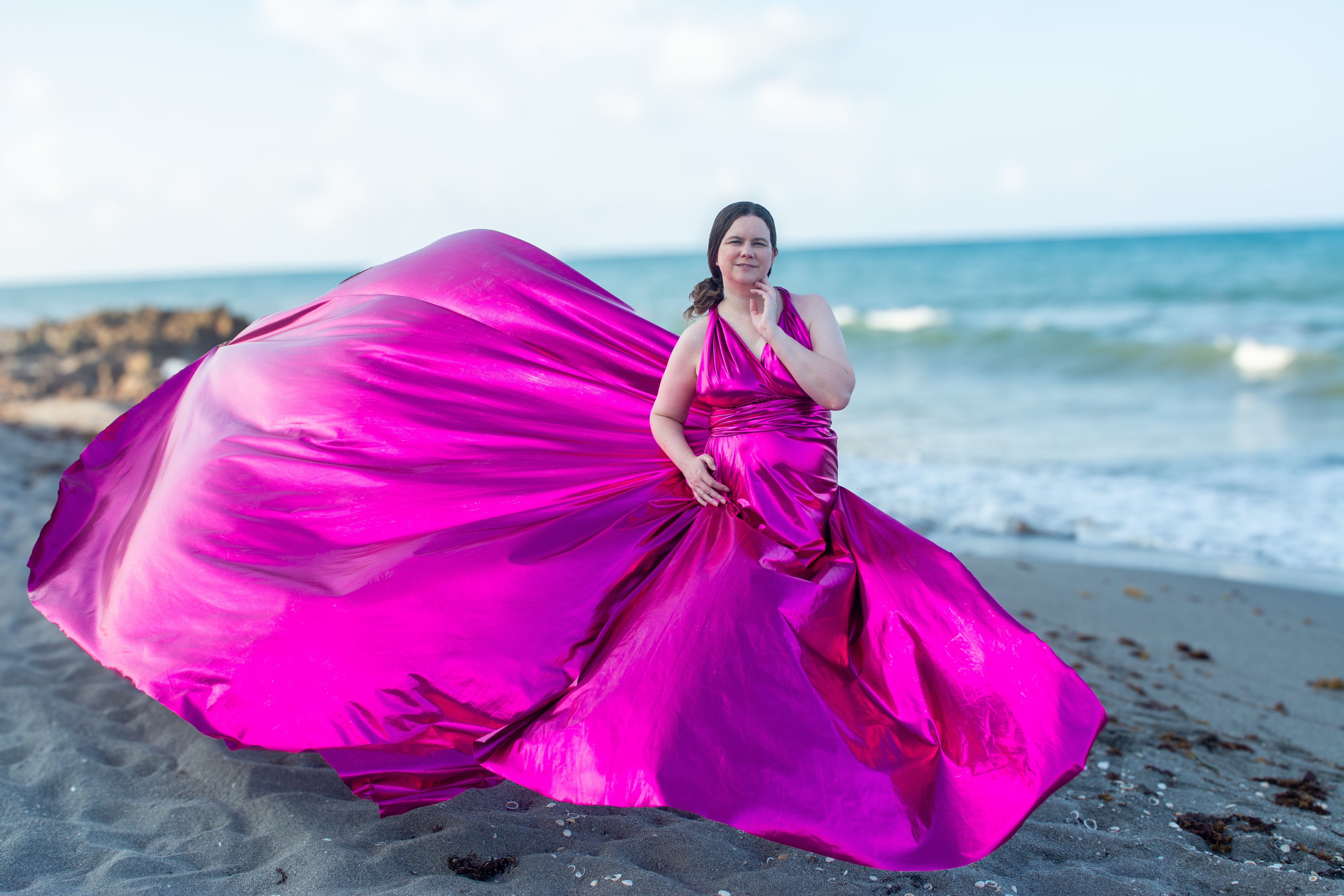Flying dress photoshoot on Palm Beach — DSC 9124