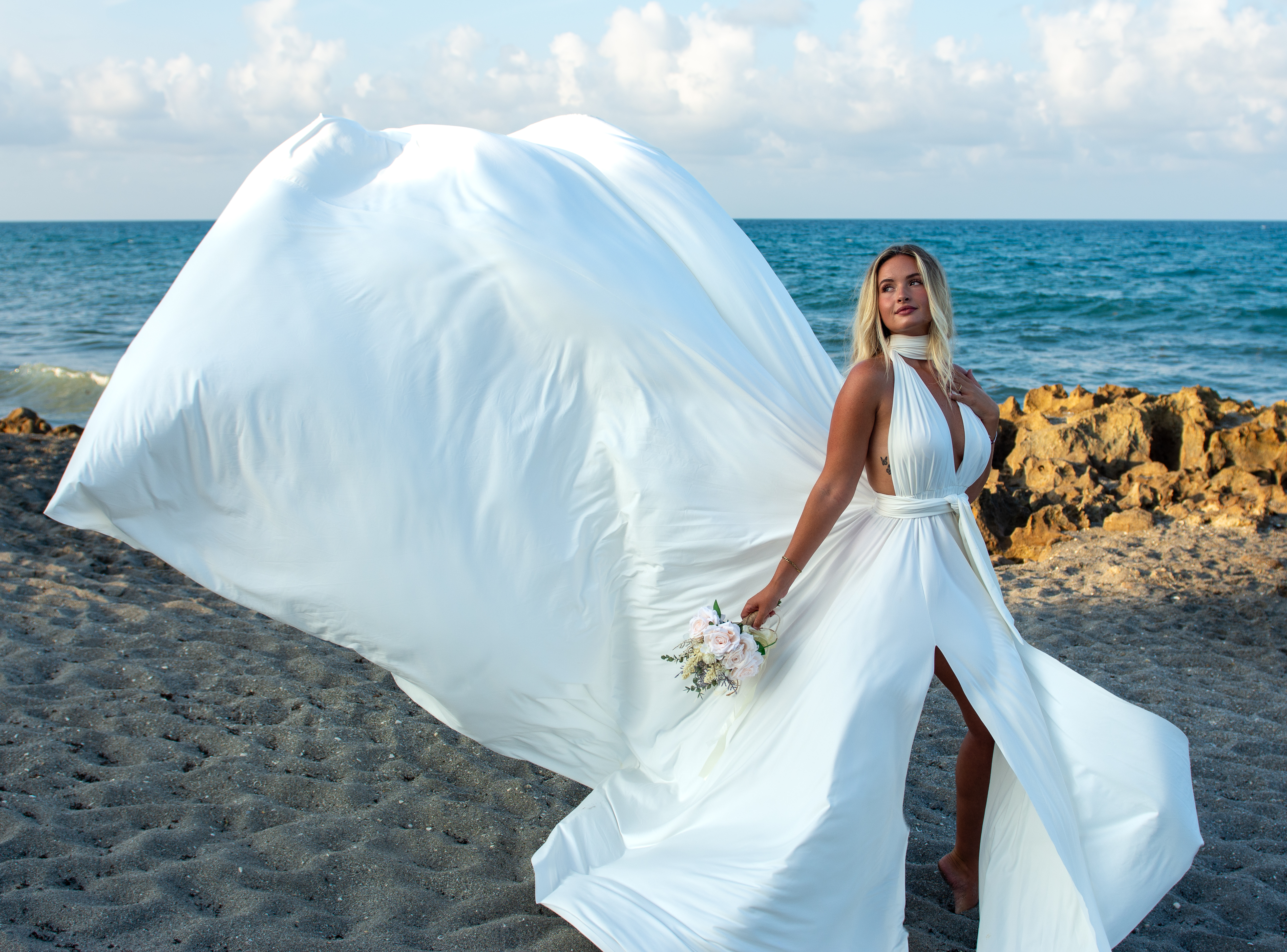 Flying dress photoshoot on Palm Beach — DSC 9255