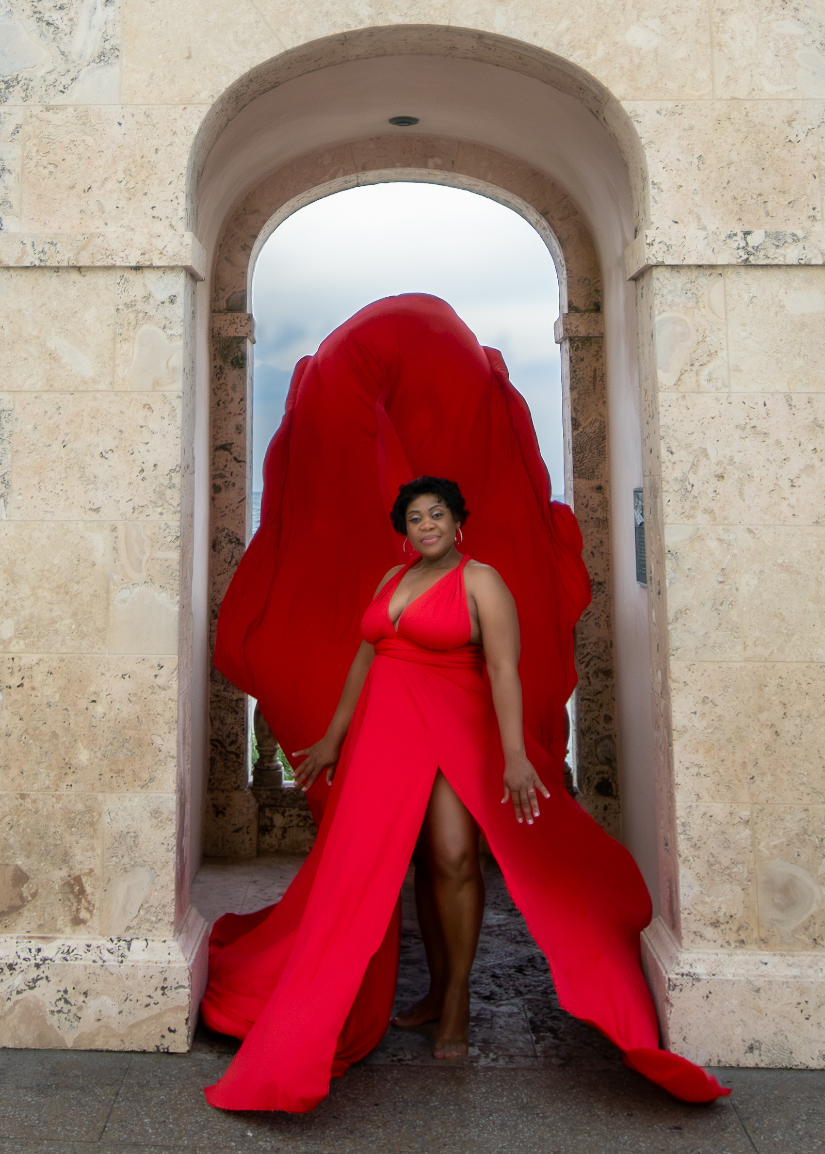 Flying dress photoshoot on Palm Beach — DSC 9745